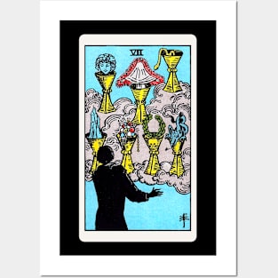 Card #42 - Seven Of Cups - Rider Waite Smith Tarot Posters and Art